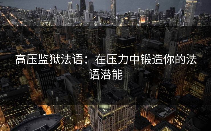 高压监狱法语：在压力中锻造你的法语潜能
